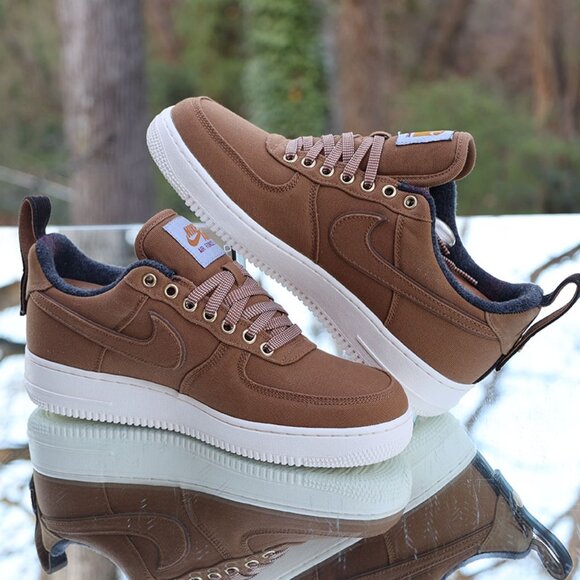 Nike Air Force 1 Low Carhartt WIP Ale Brown Men’s Size 9 AV4113-200 - Picture 8 of 16